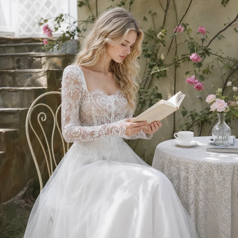 Vintage Zweiteiliges Hochzeitskleid