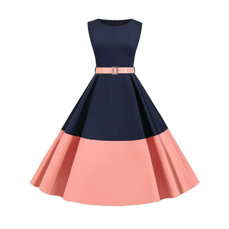 Vintage-Retro-Kleid in Übergröße