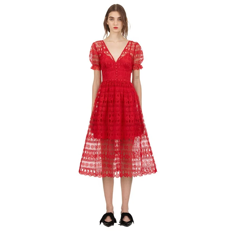 Vintage Spitzen-Cocktailkleid