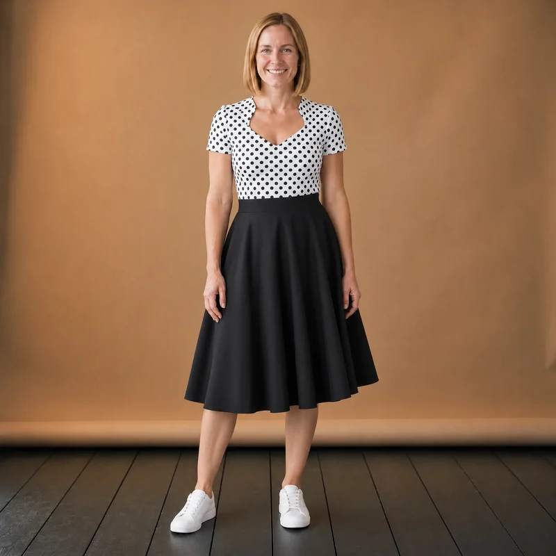Vintage-Kleid in Übergröße