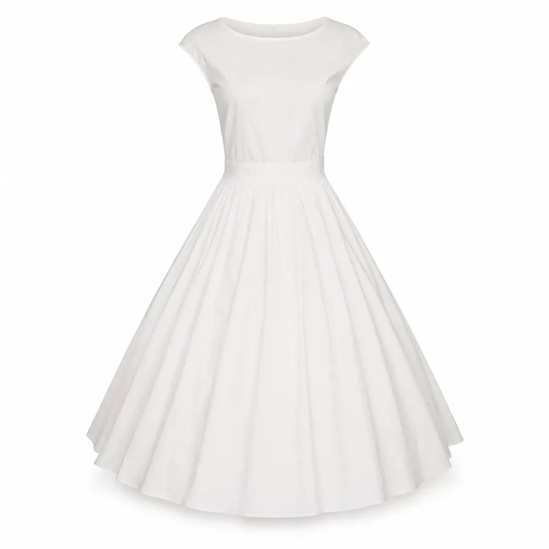 Weißes 60er-Jahre-Vintage-Kleid