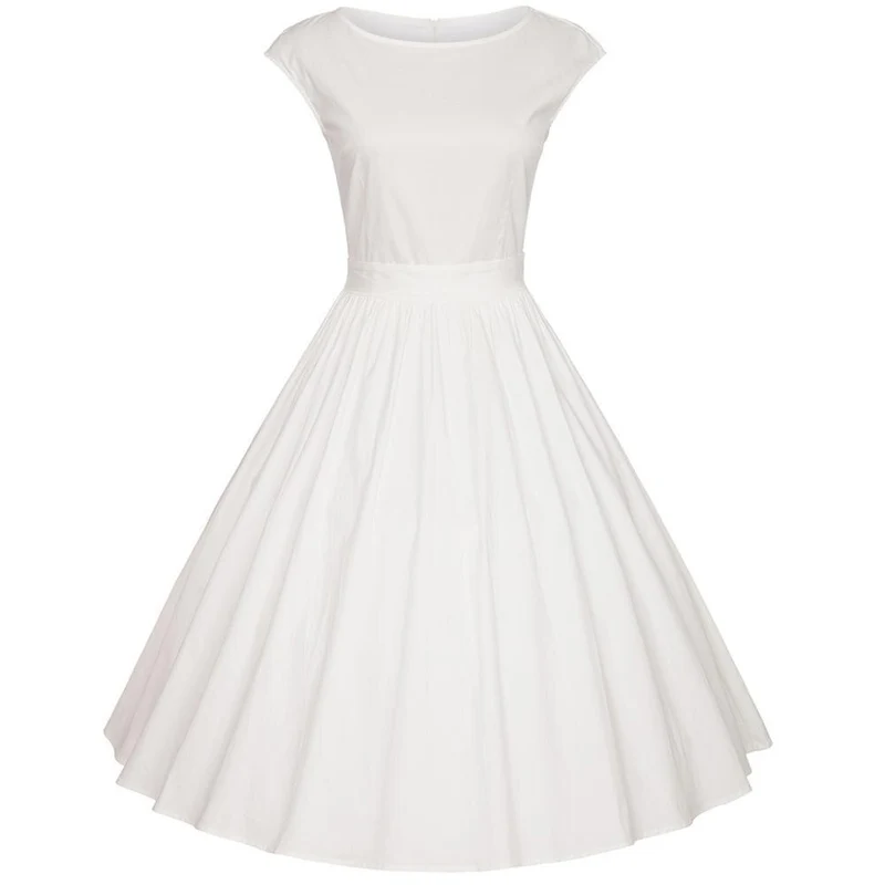 Weißes 60er-Jahre-Vintage-Kleid