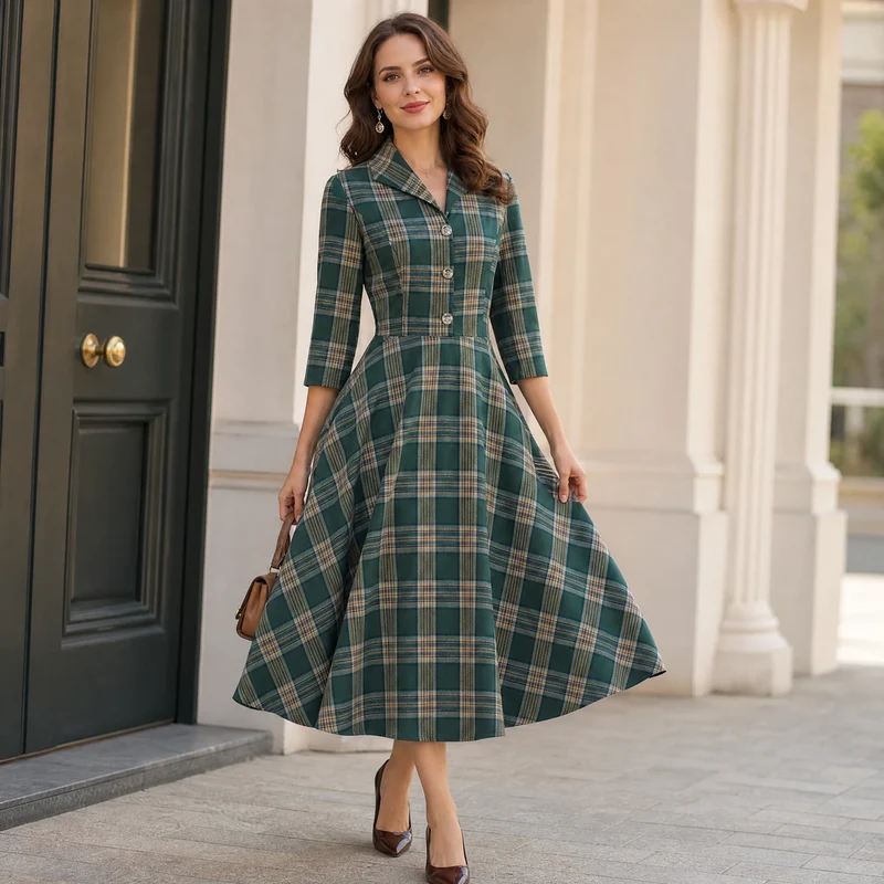 Vintage Winterkleid 50
