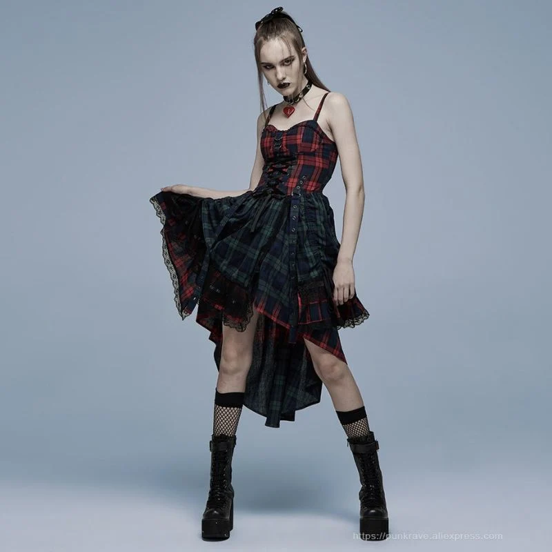 Vintage 1950er Jahre Gothic Kleid