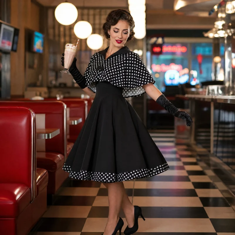 50er Jahre Vintage Rockkleid