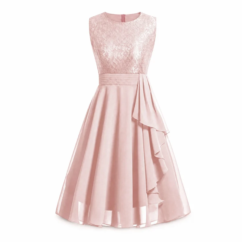 Rosa Abendkleid aus den 1950er Jahren