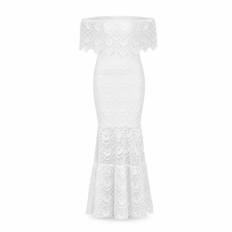 Langes Vintage-Spitzenkleid