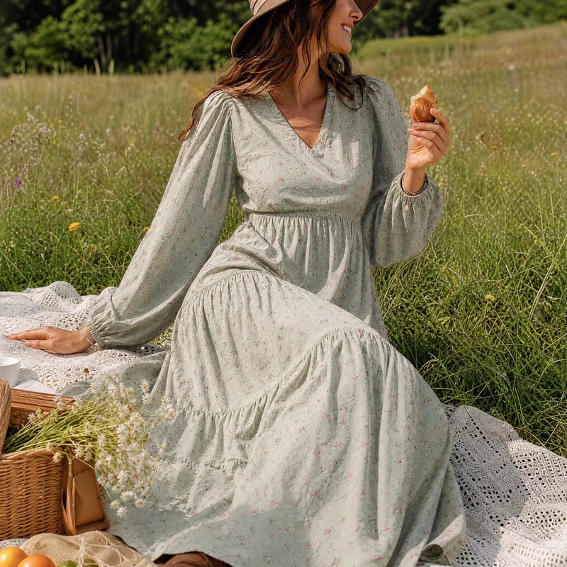 Boho Vintage Maxikleid