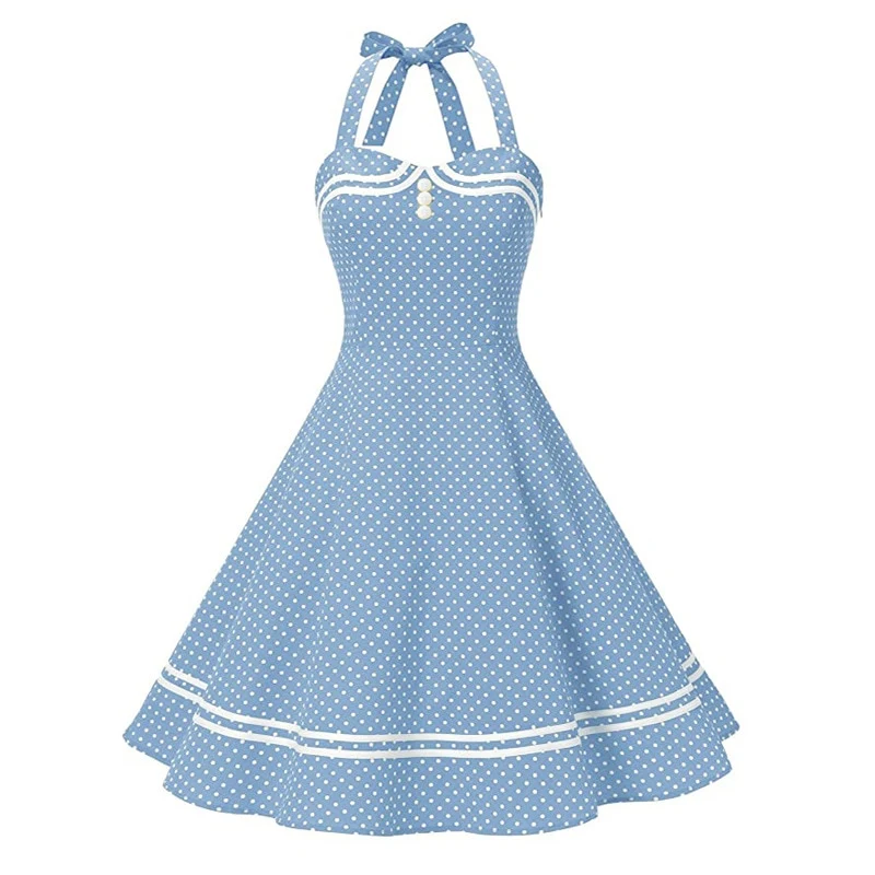 Königsblaues Vintage-Kleid